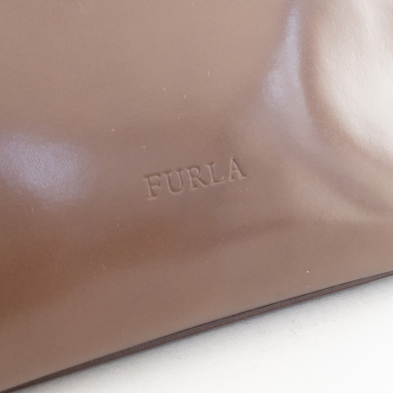 Furla Brown Leather Mini Shoulder Bag