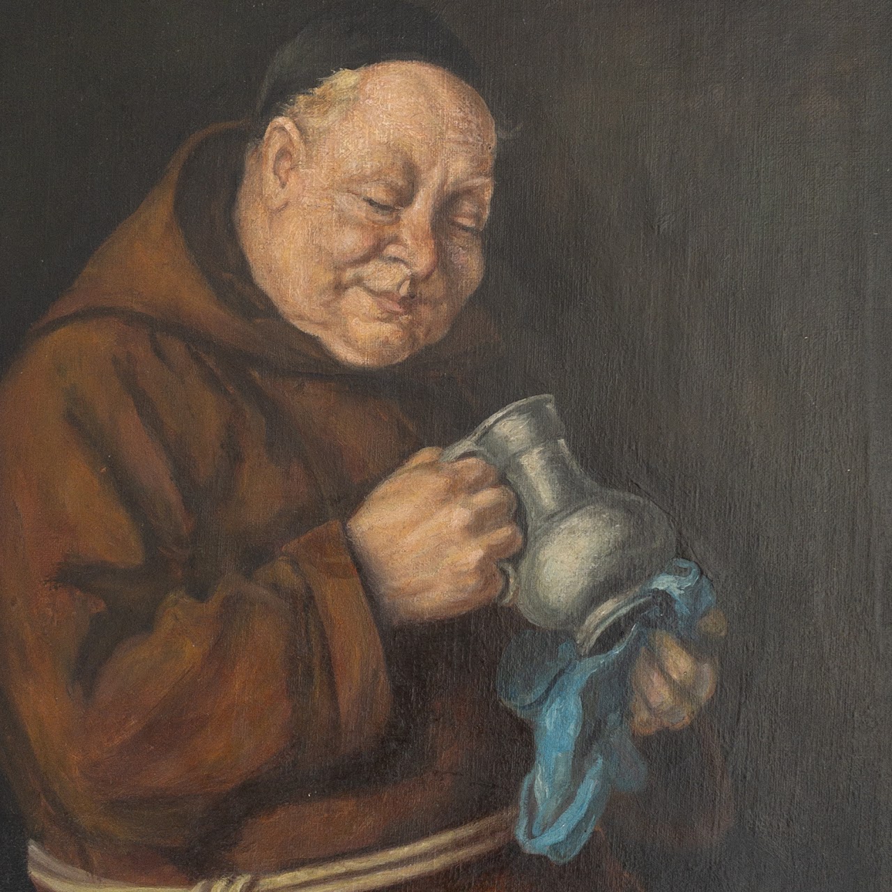 Monk with Pitcher Oil Painting after Eduard von Grützner