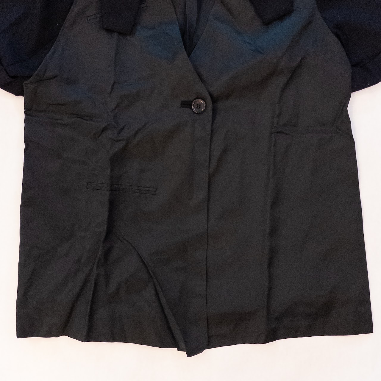 Louis Vuitton Satin and Wool Short-Sleeved Jacket