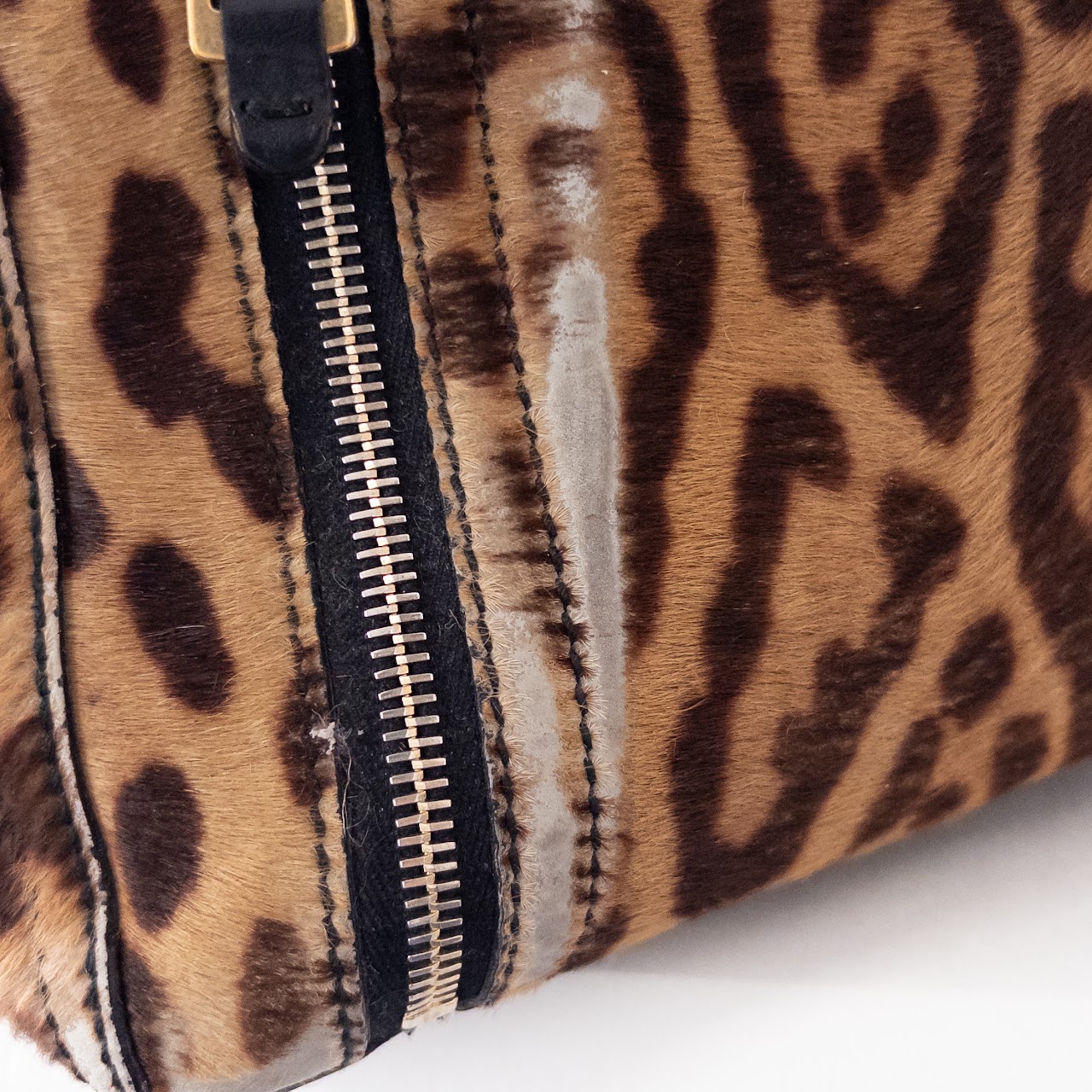 Yves Saint Laurent Downtown Tote Bag in Leopard Print Pony Hair