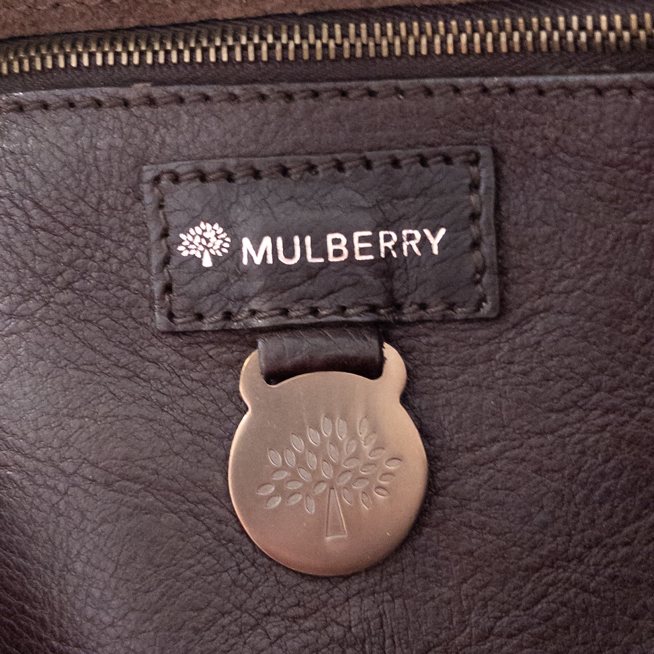 Mulberry Leather Crossbody Messenger Satchel