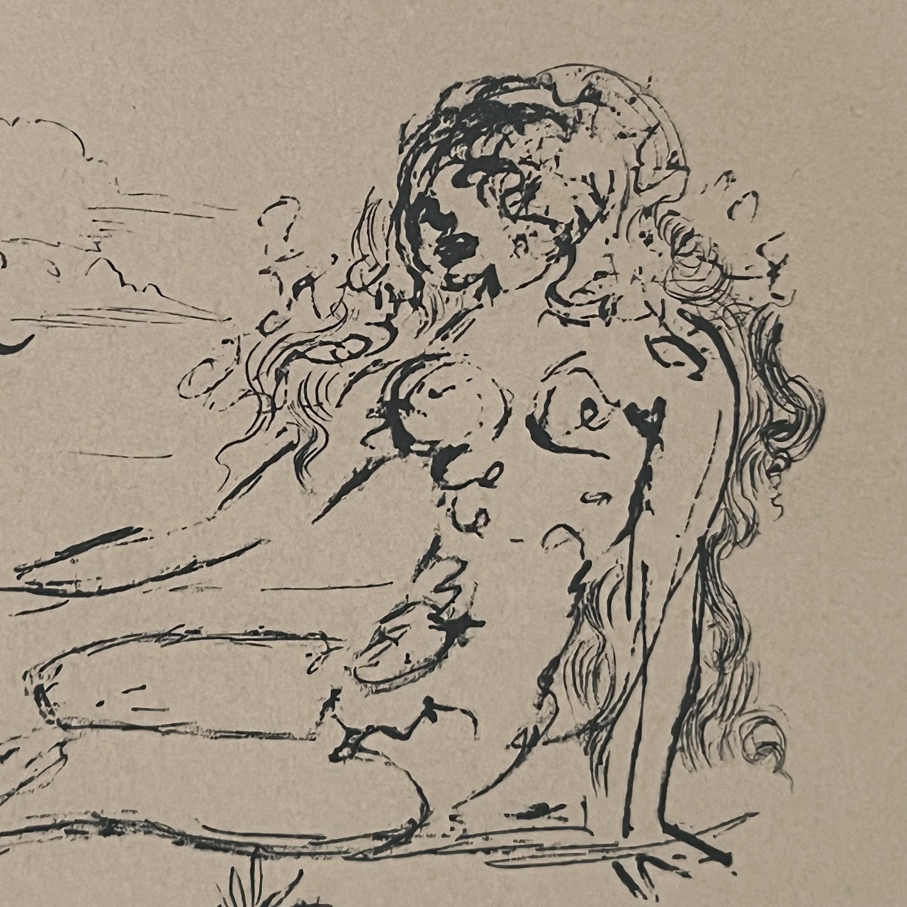 After Salvador Dalí Nude with Flower Lithograph