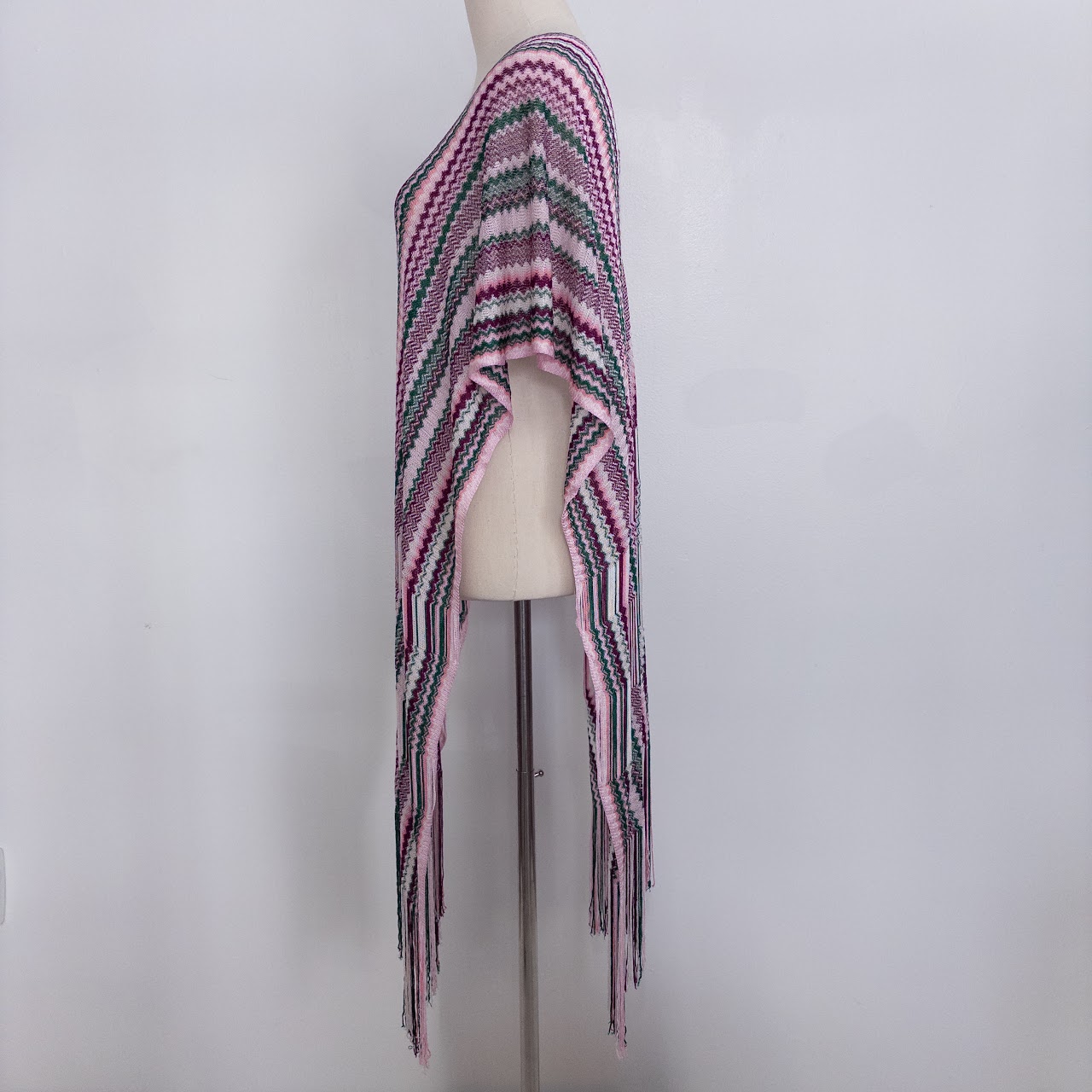 Missoni Zig-Zag Stripe Fringed Cape