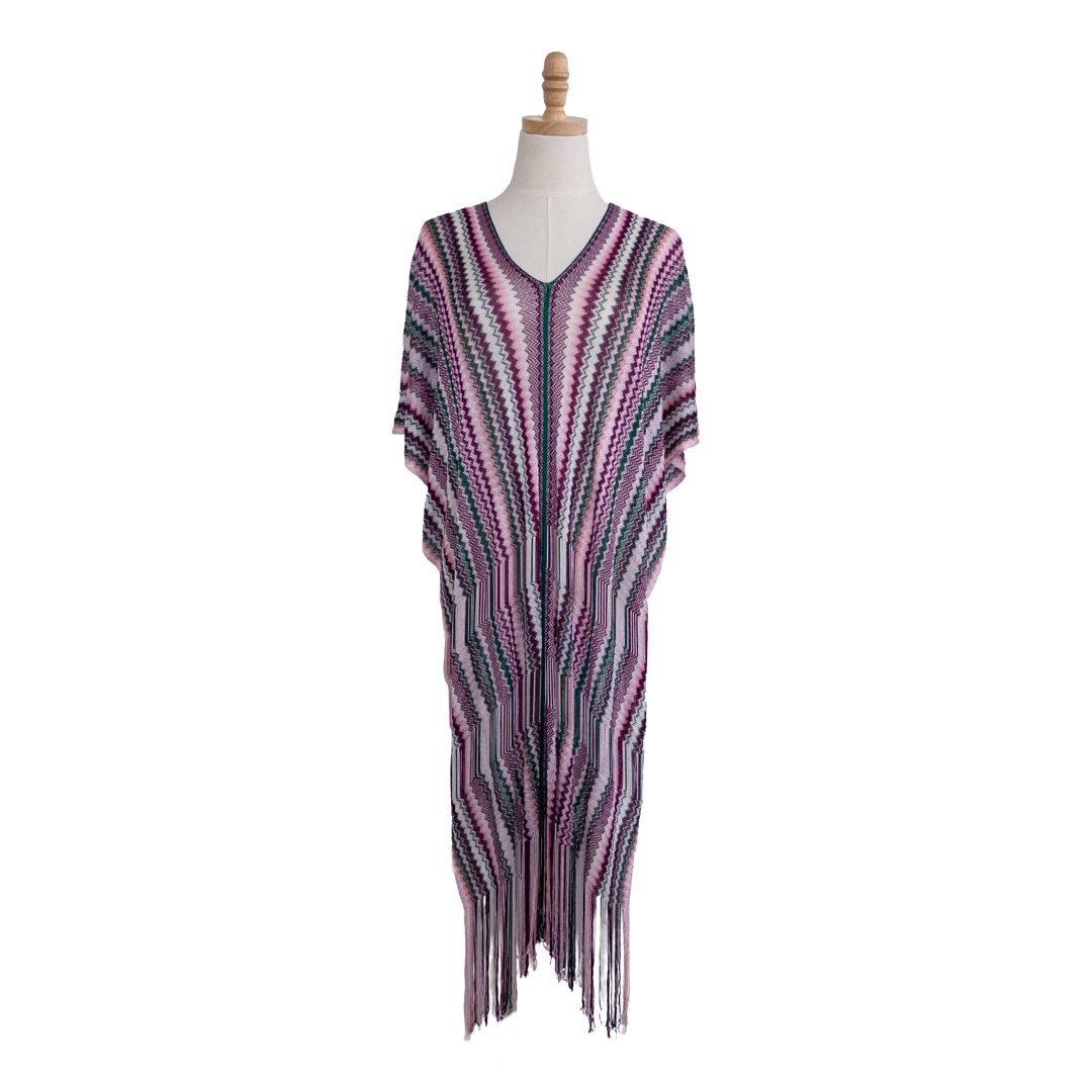 Missoni Zig-Zag Stripe Fringed Cape