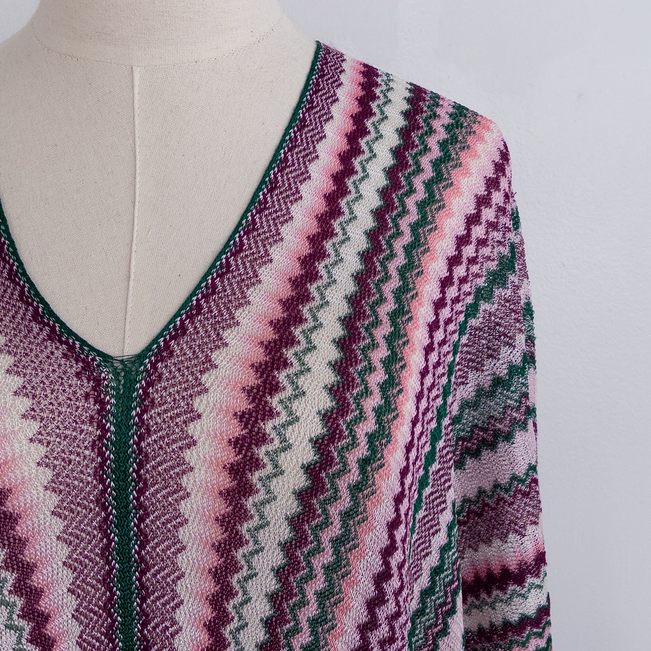 Missoni Zig-Zag Stripe Fringed Cape