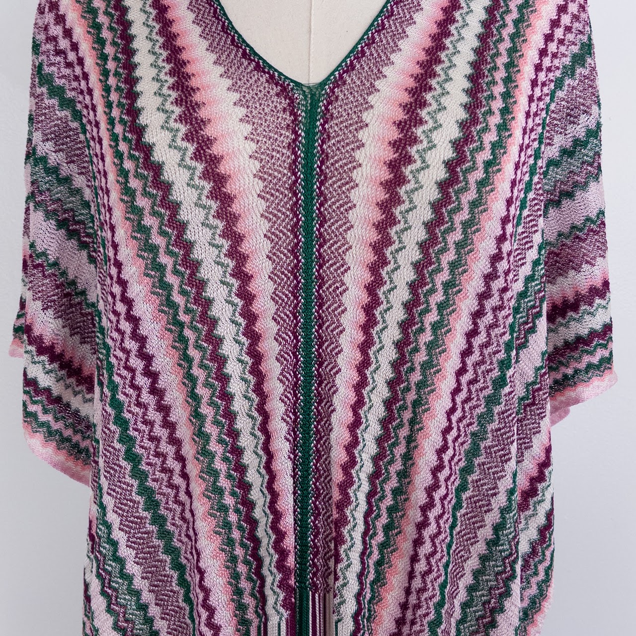 Missoni Zig-Zag Stripe Fringed Cape