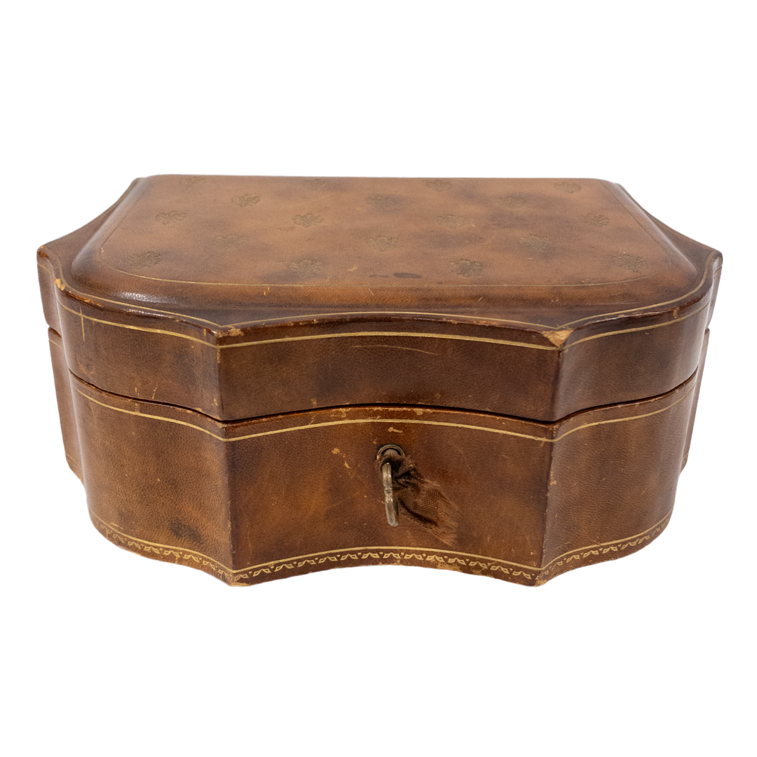 Lord & Taylor Vintage Leather Wrapped Jewelry Box