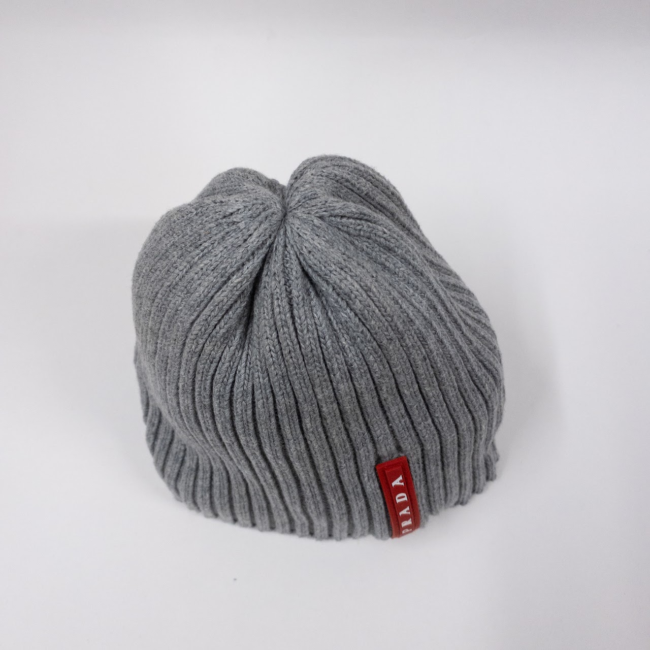 Prada Rubber Stripe Beanie Hat