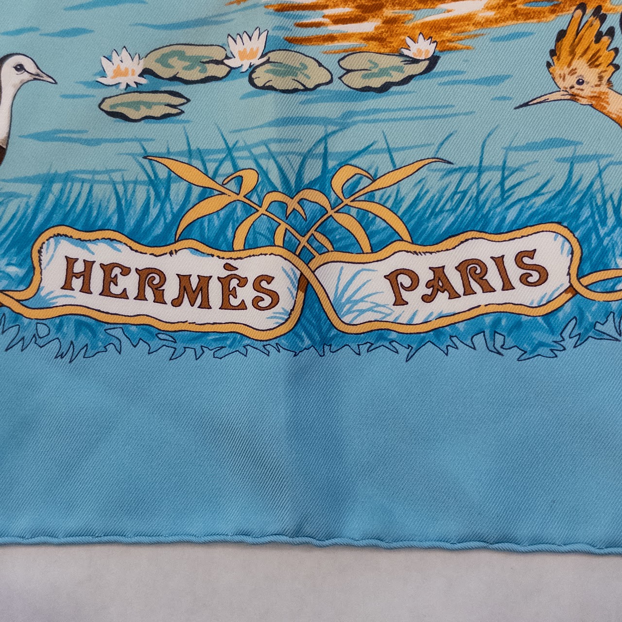 Hermès La Treve de L'Eau Jungle Carre 90 Silk Scarf