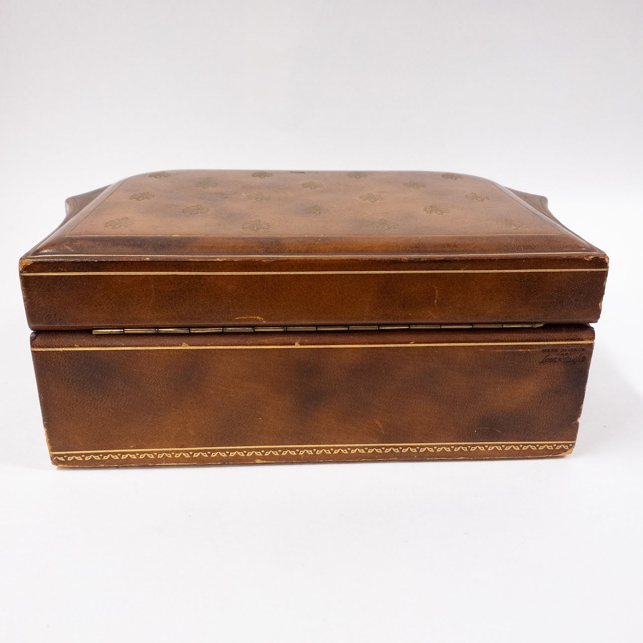 Lord & Taylor Vintage Leather Wrapped Jewelry Box