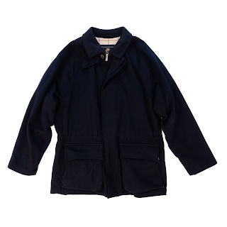 Loro Piana Navy Cashmere Storm System Coat