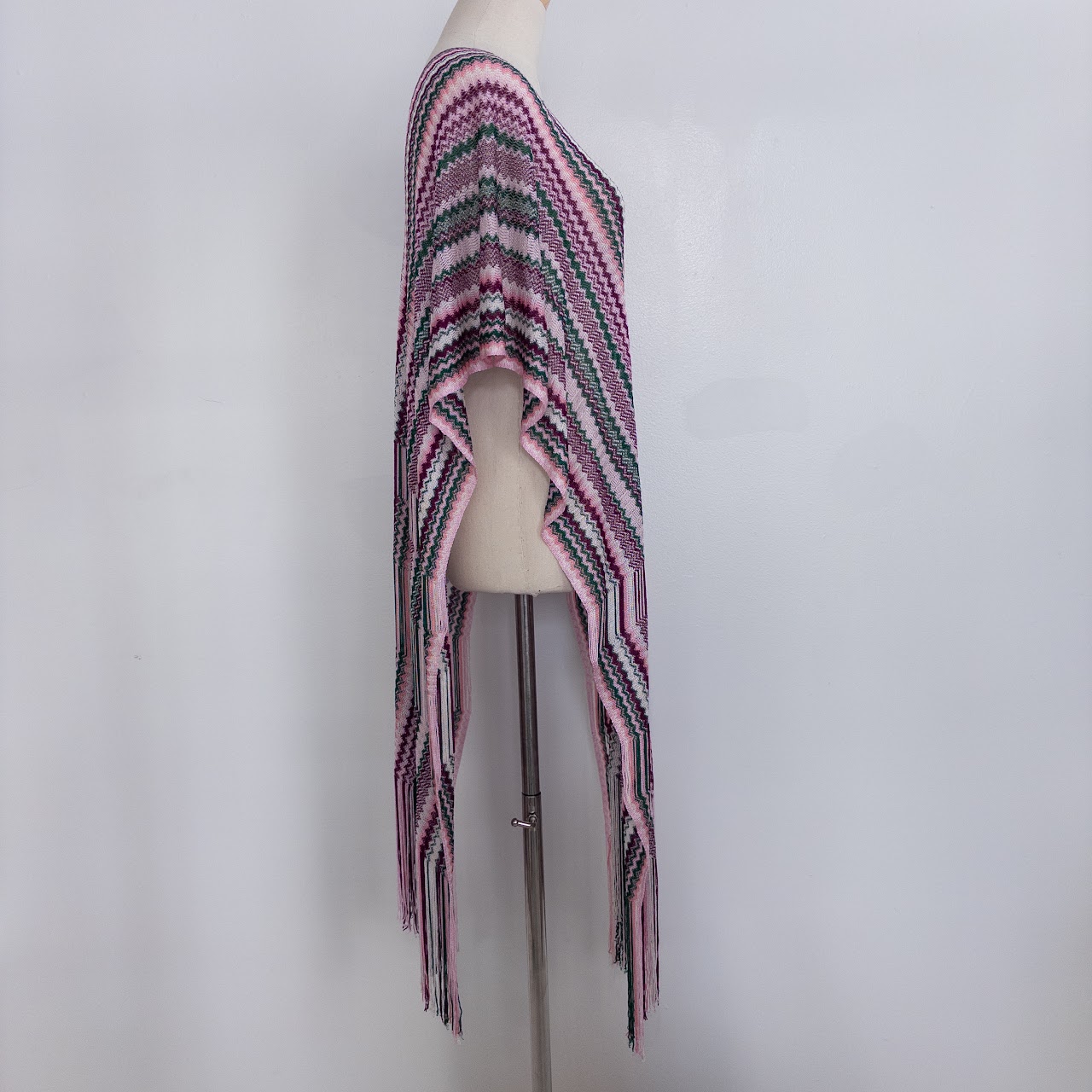 Missoni Zig-Zag Stripe Fringed Cape