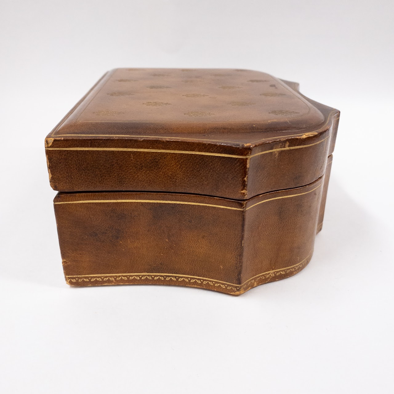 Lord & Taylor Vintage Leather Wrapped Jewelry Box