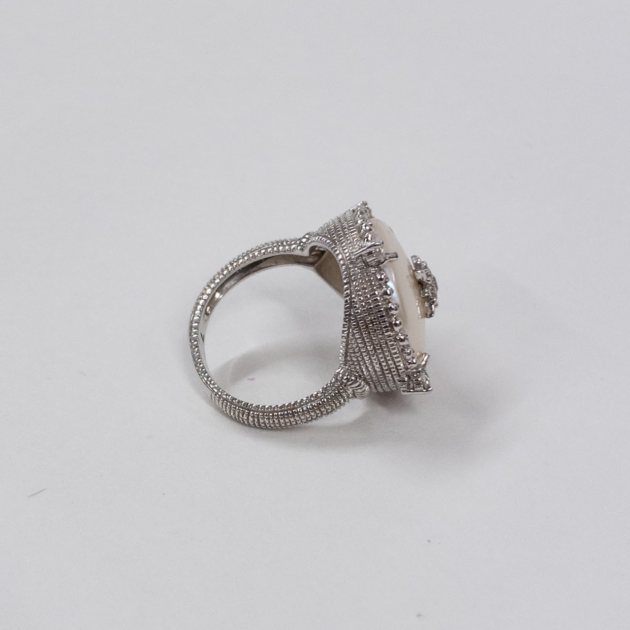 Sterling Silver and Diamond Cocktail Ring