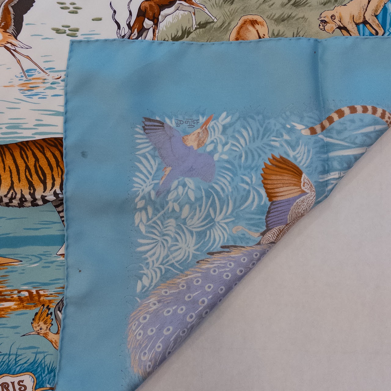 Hermès La Treve de L'Eau Jungle Carre 90 Silk Scarf