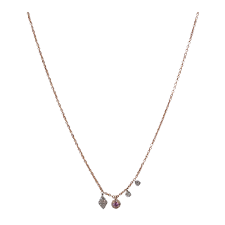 14K Rose Gold Meira T Necklace with Four Graduated Dangles