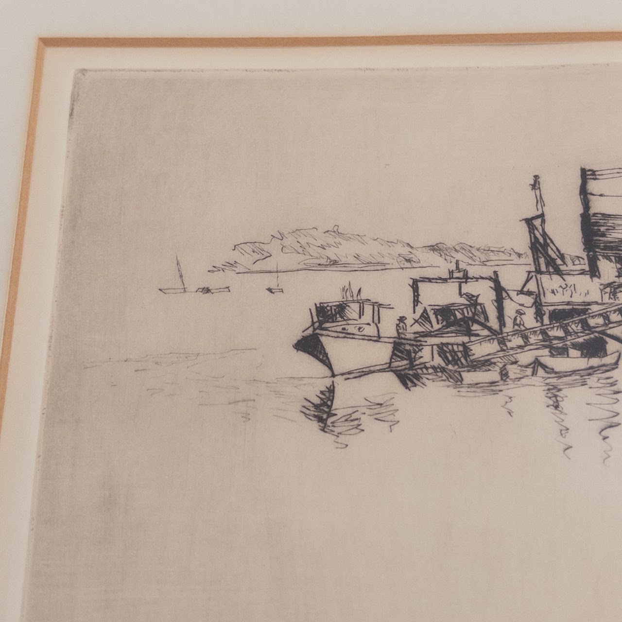 Herman Rose 'Bailey's Island' Signed Etching