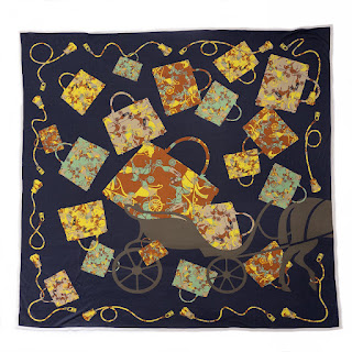 Hermès 'Kelly en Caleche' Silk Scarf