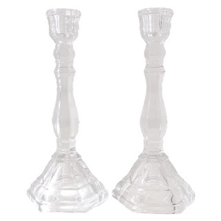 Tiffany & Co. Crystal Hampton Candlestick Pair