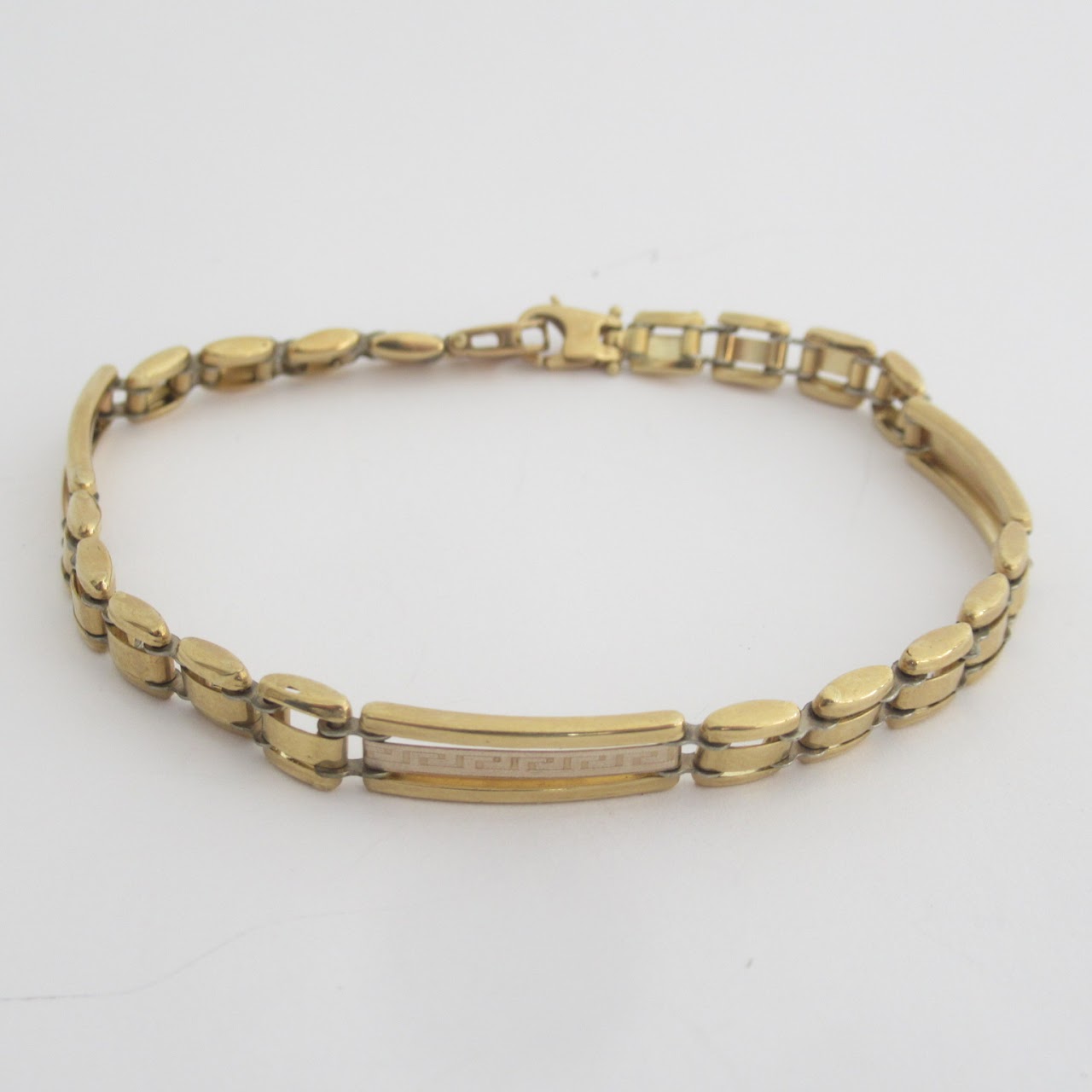 18K Gold Link Grecian Bracelet