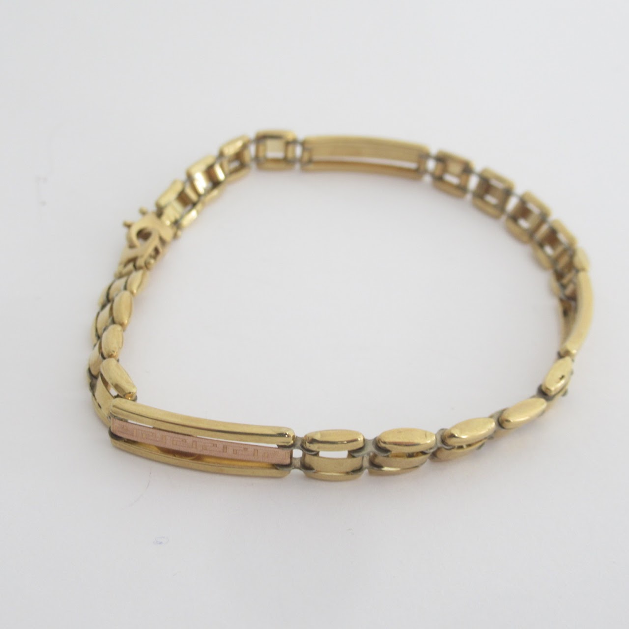 18K Gold Link Grecian Bracelet