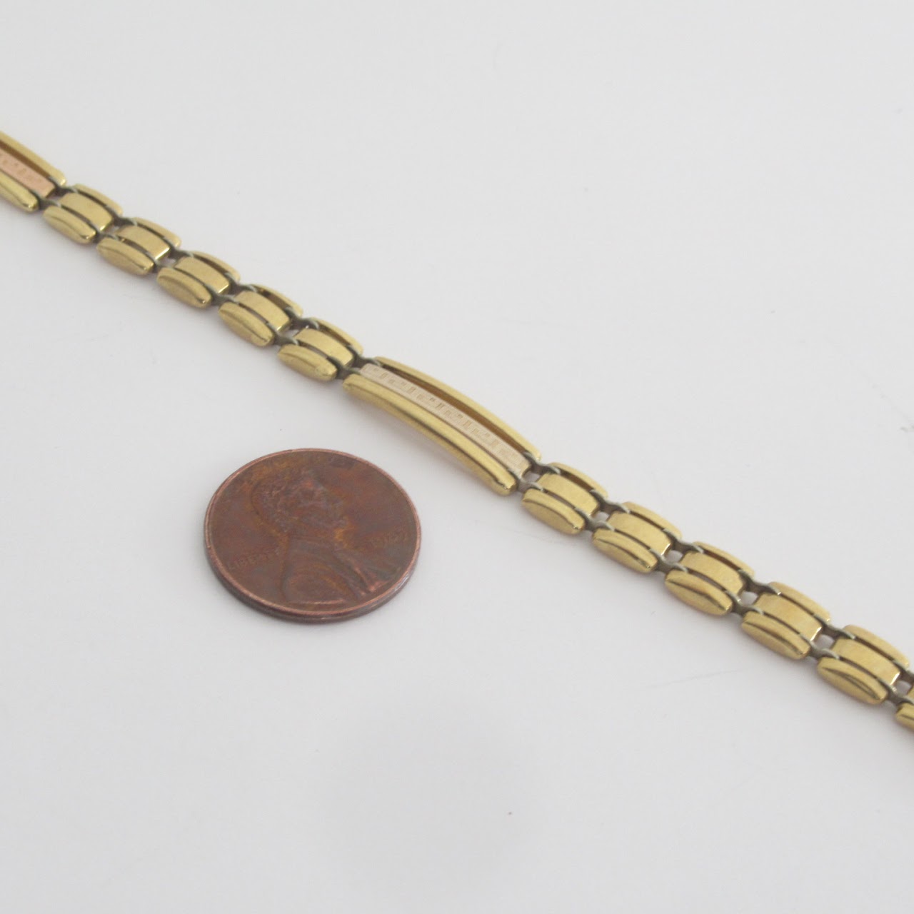 18K Gold Link Grecian Bracelet