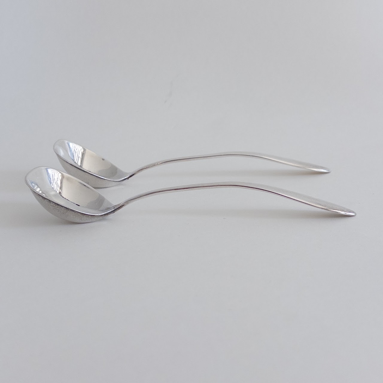 Sterling Silver Sugar Shovel Spoon Pair