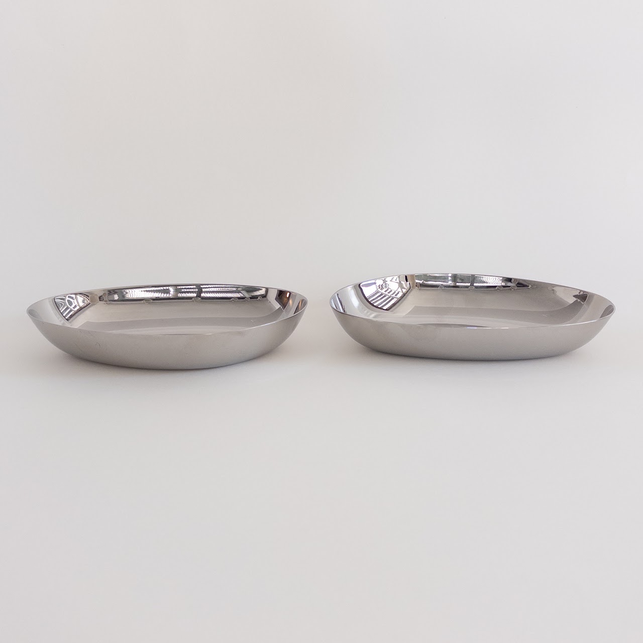 Georg Jensen Set Of Two Small Trays and 12 Food/Cocktail Sticks