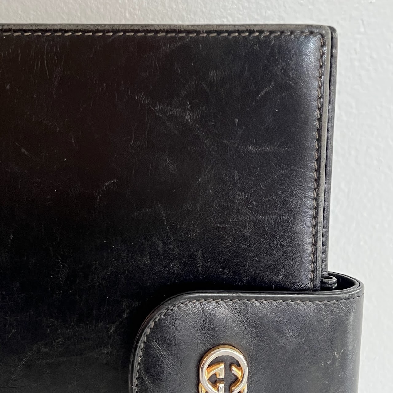 Gucci Vintage Leather Five-Ring Notebook Case