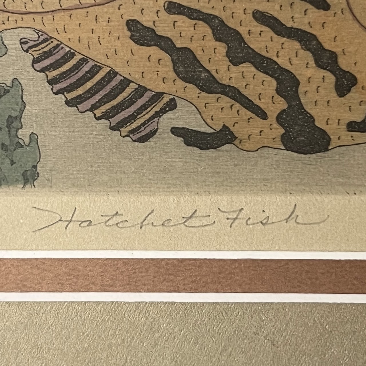 Leo P. Donahue 'Hatchet Fish' Signed Etching and Aquatint