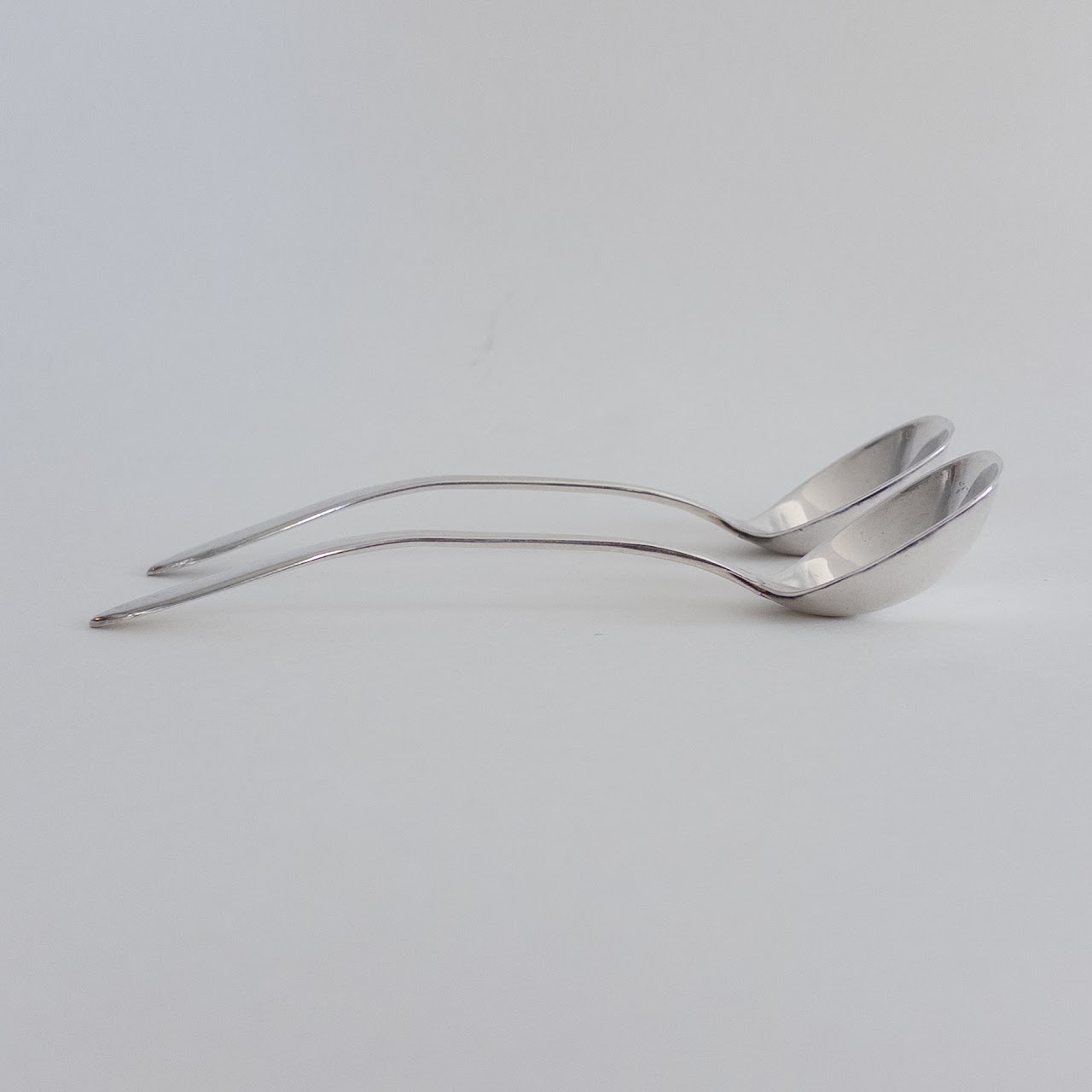 Sterling Silver Sugar Shovel Spoon Pair