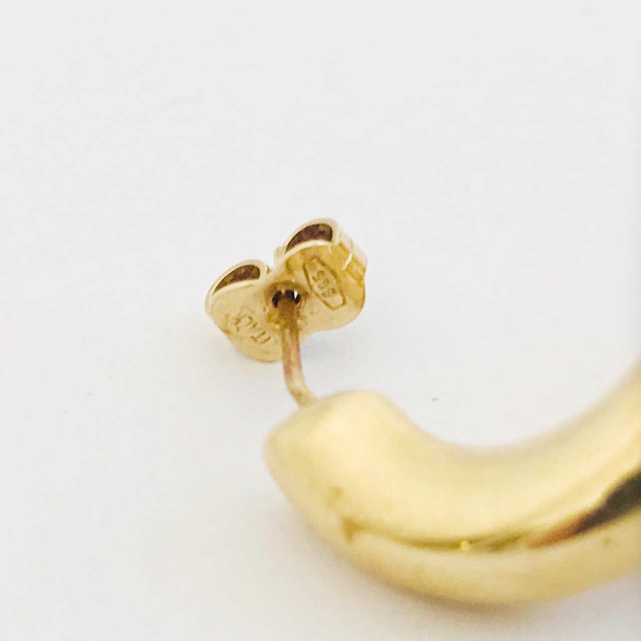 14K Gold Triple Arc Earrings
