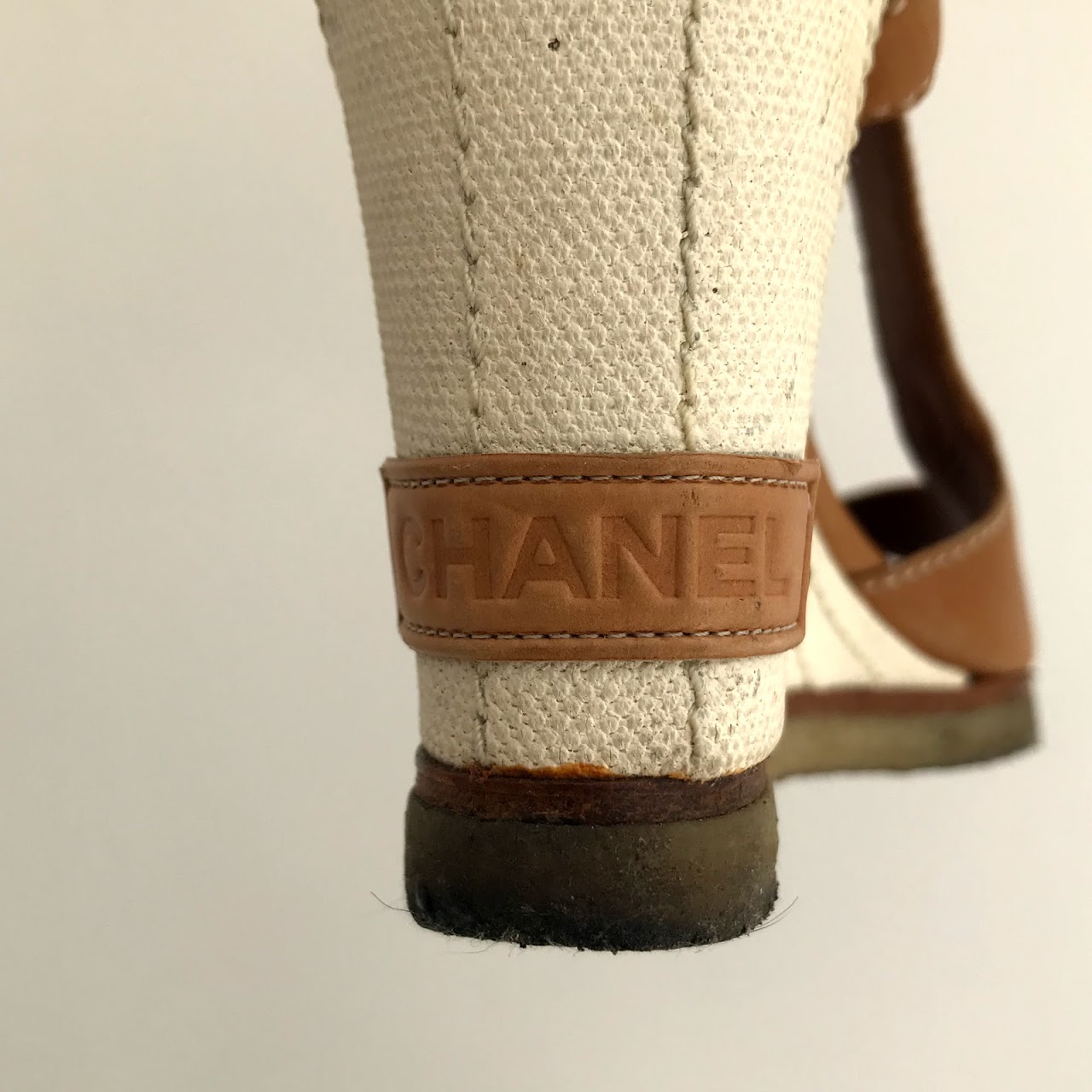 Chanel Canvas and Leather Wedges