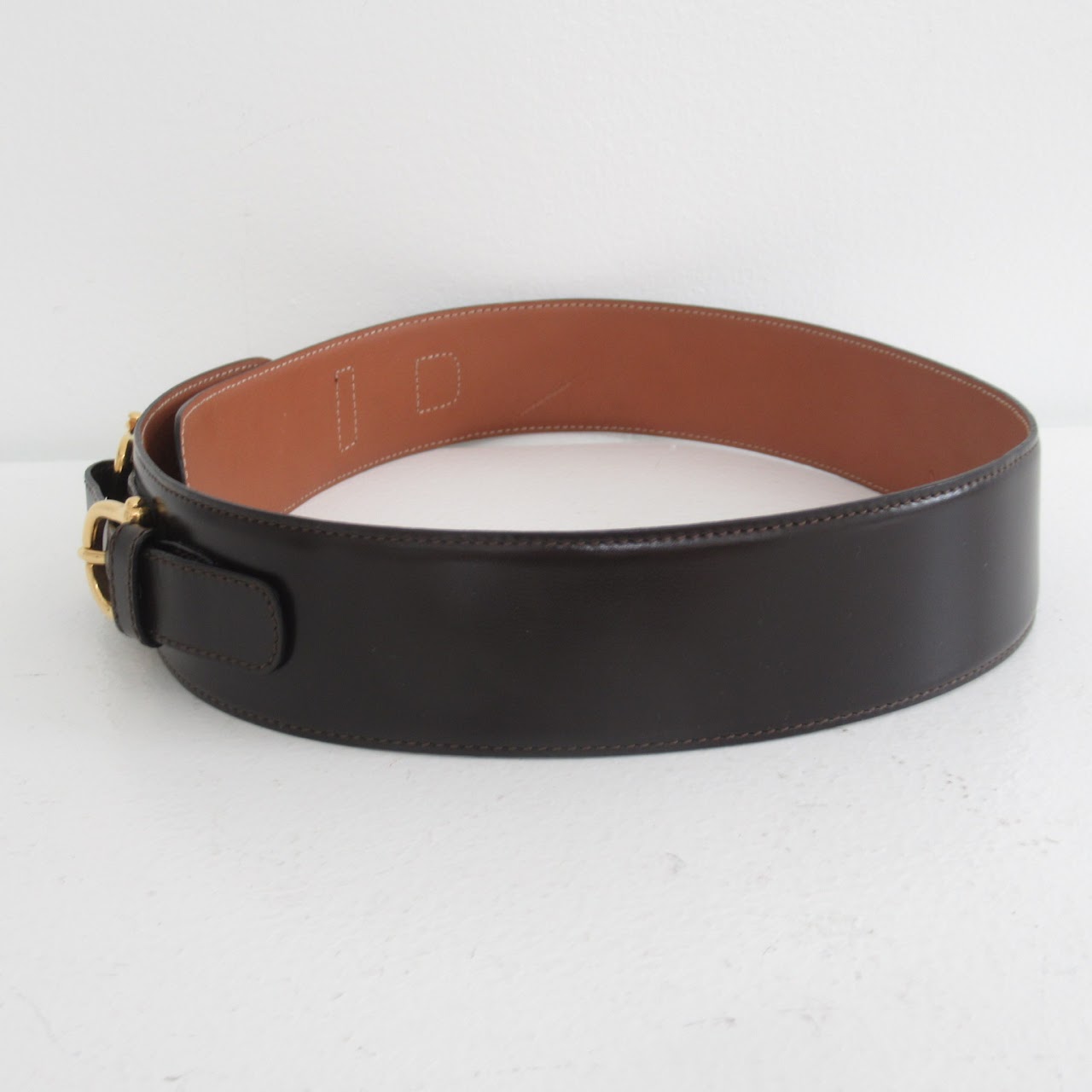 Céline Leather Horse Bit Belt