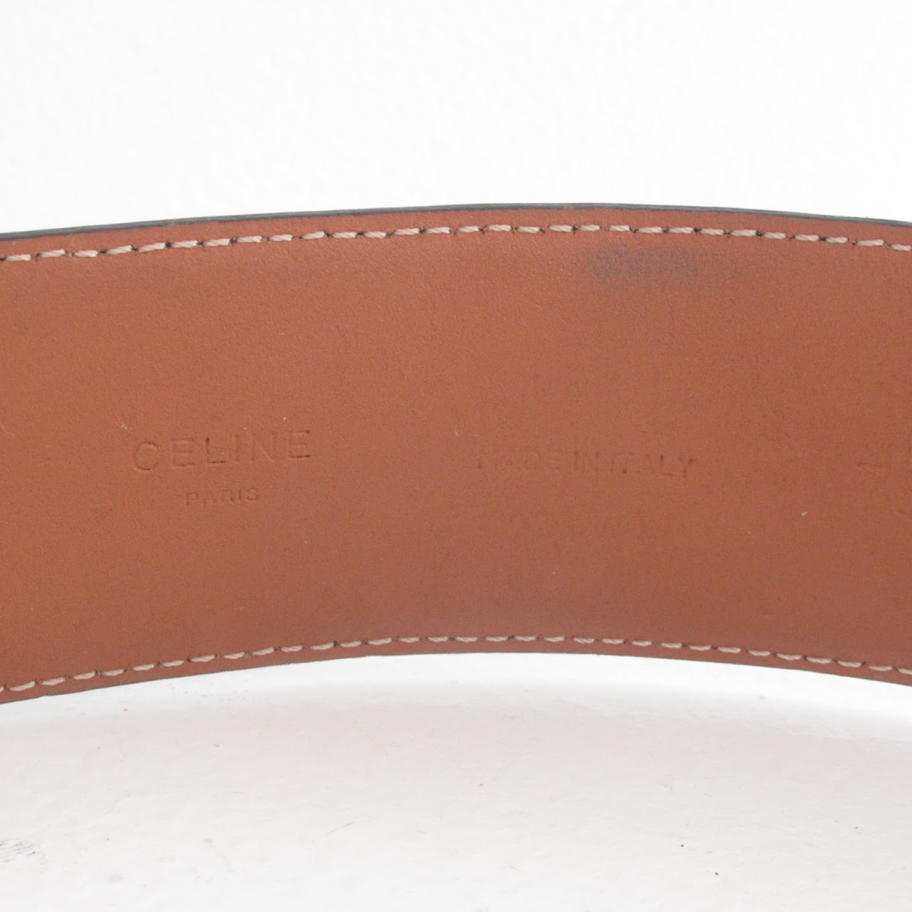 Céline Leather Horse Bit Belt