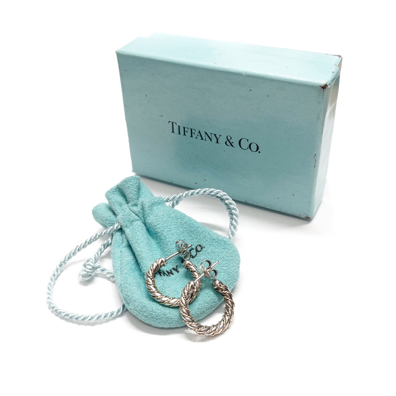 Tiffany & Co. Sterling Silver & Vermeil Twist Hoop Earrings