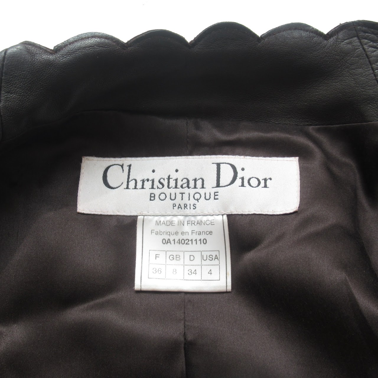 Christian Dior Boutique Lambskin Jacket