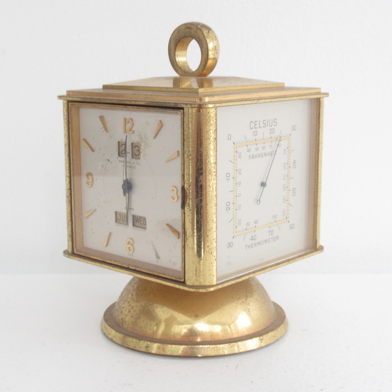 Tiffany & Co. Vintage Thermometer and Barometer Clock