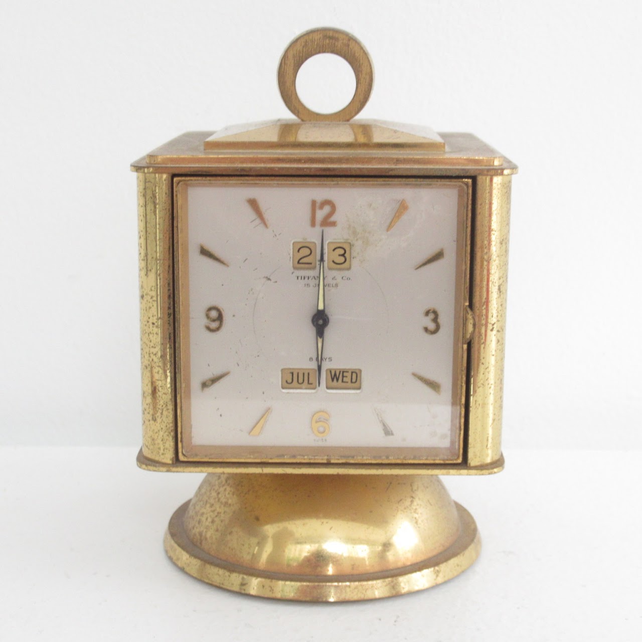 Tiffany & Co. Four-Sided Desk Clock with Barometer, Thermometer & Hygrometer