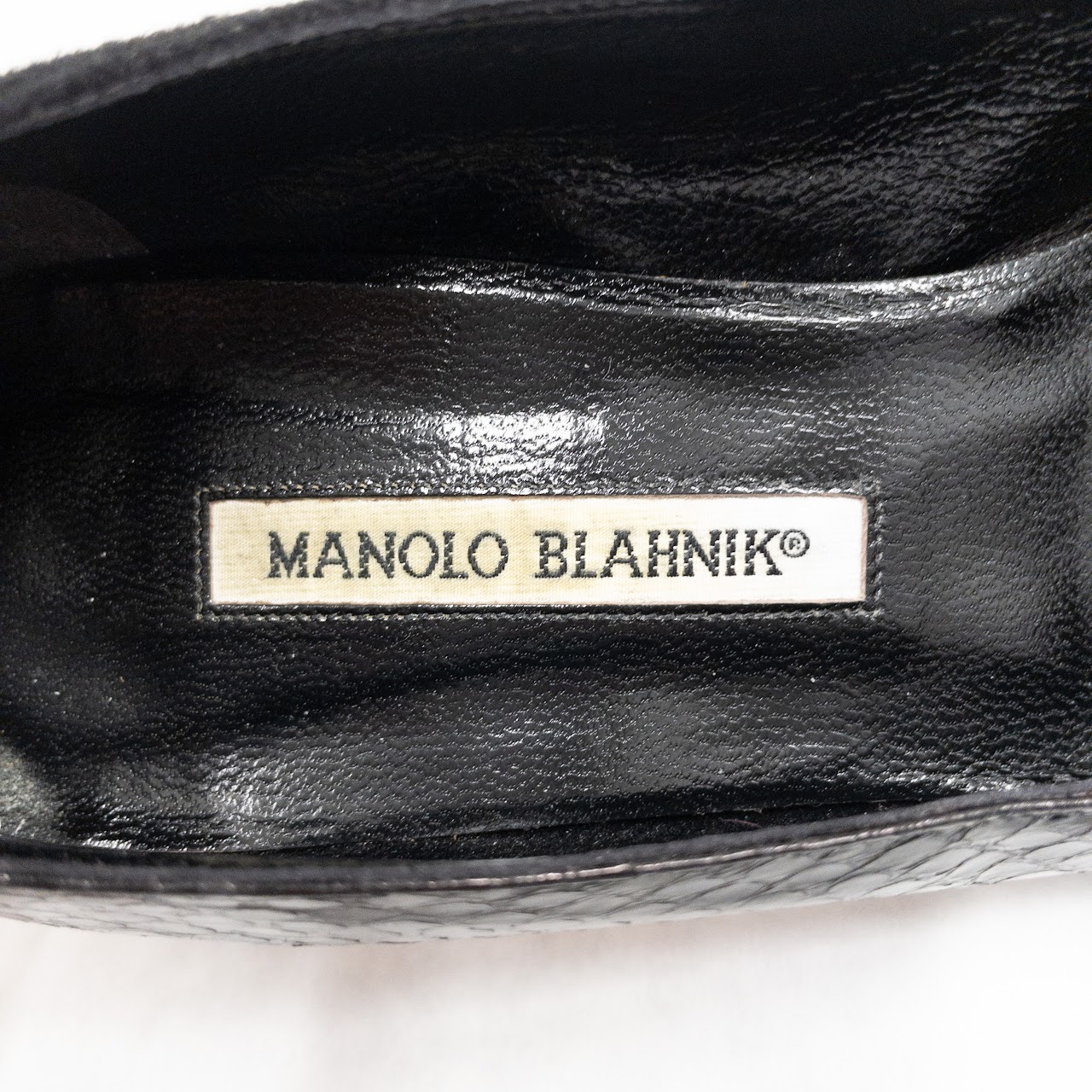 Manolo Blahnik Snakeskin & Suede Pumps