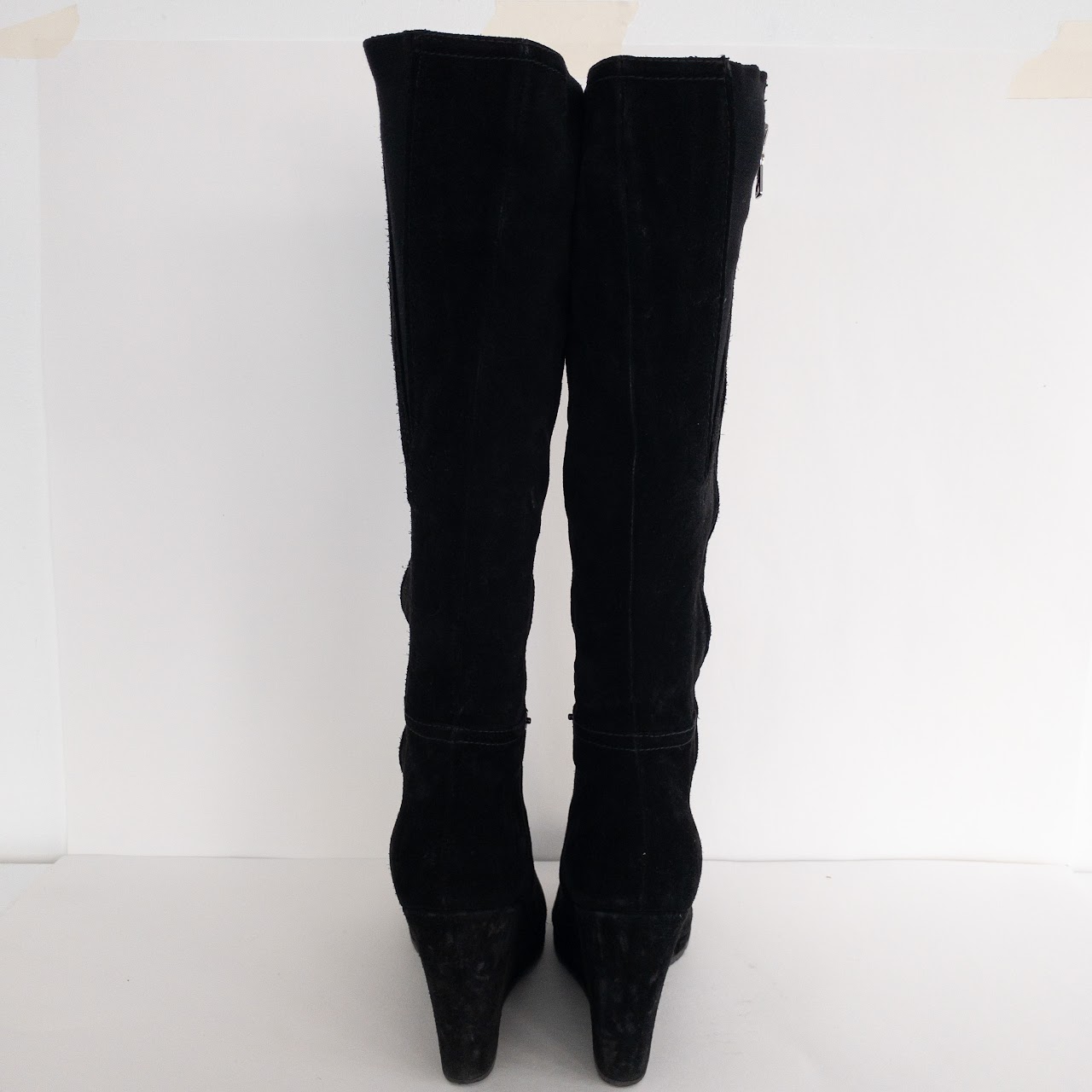 Prada Suede Knee-High Boots