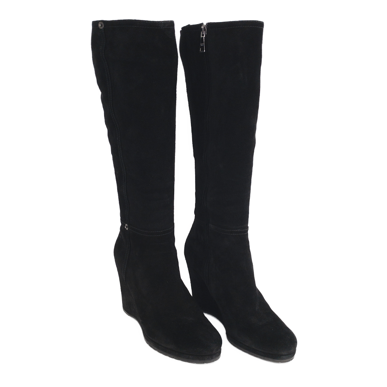 Prada Suede Knee-High Boots