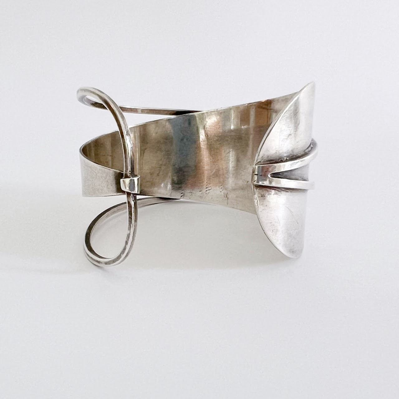 Paul Lobel Sterling Silver Modernist Cuff