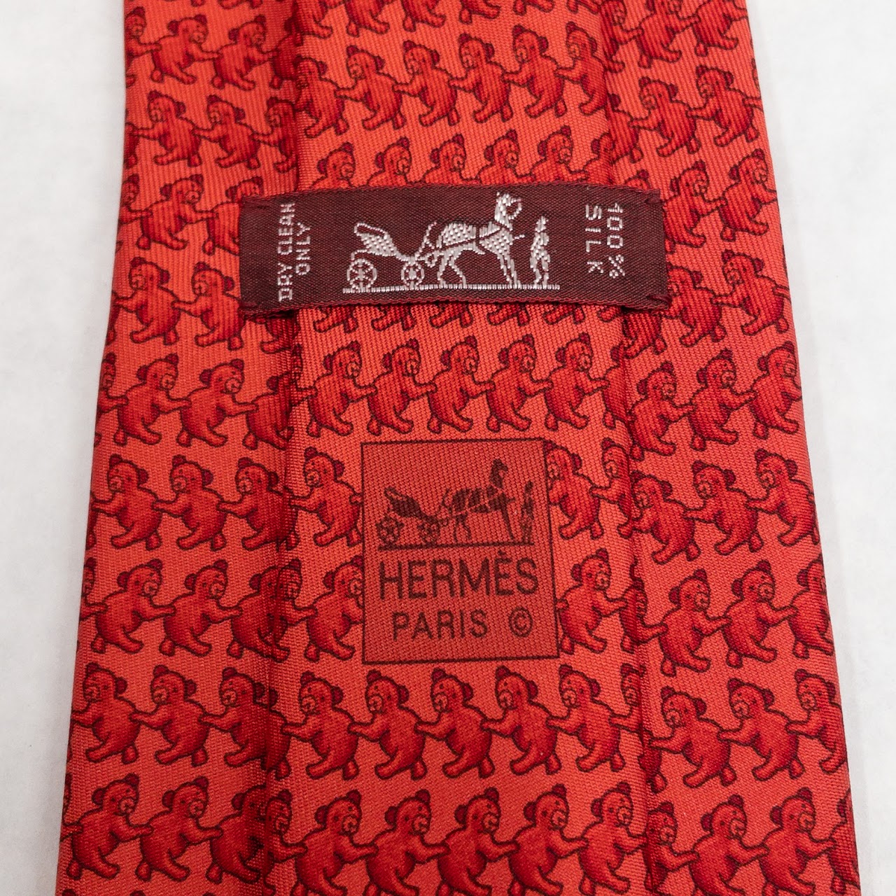 Hermès Dancing Bear Tie