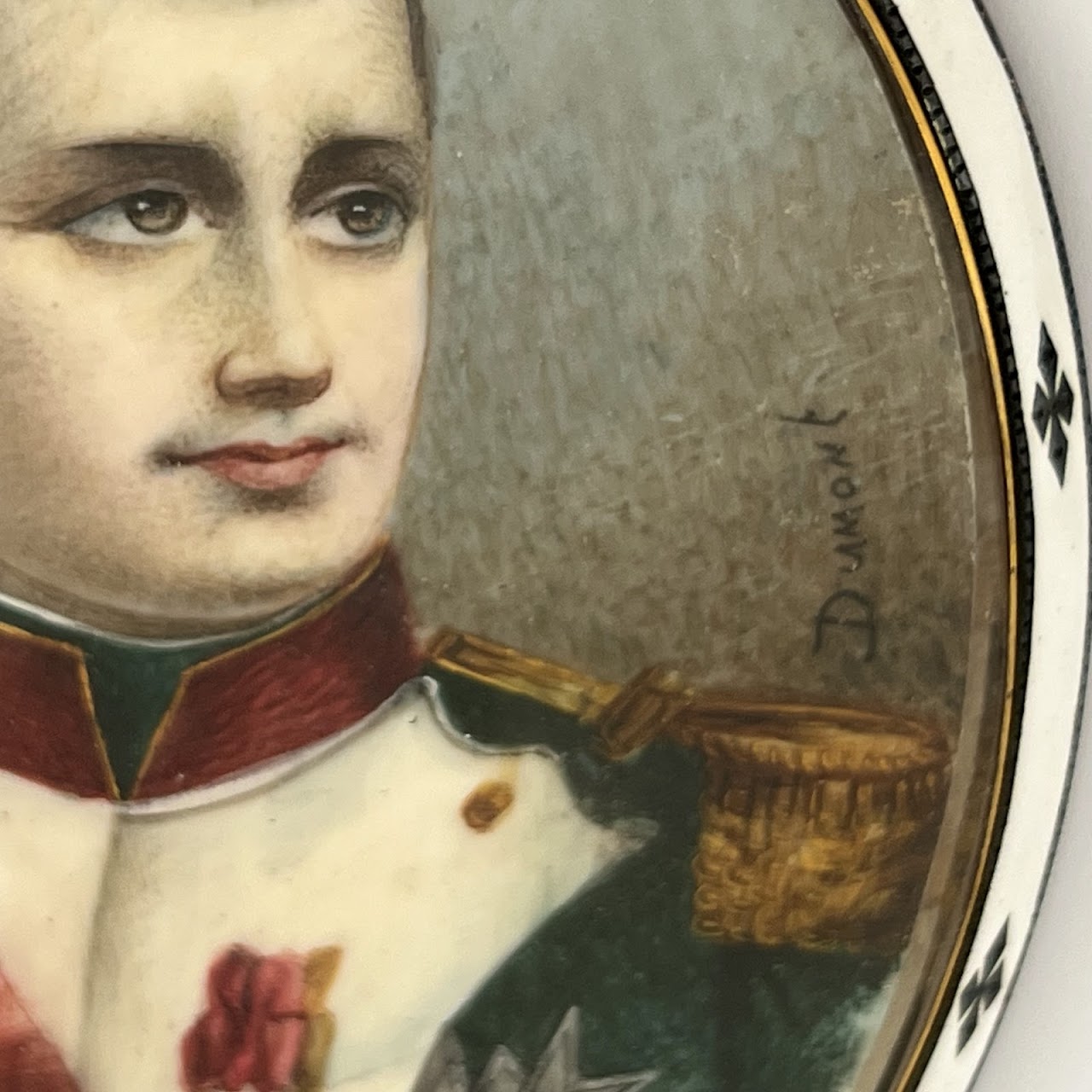 Napoleon Bonaparte After Dumont Miniature Portrait Painting