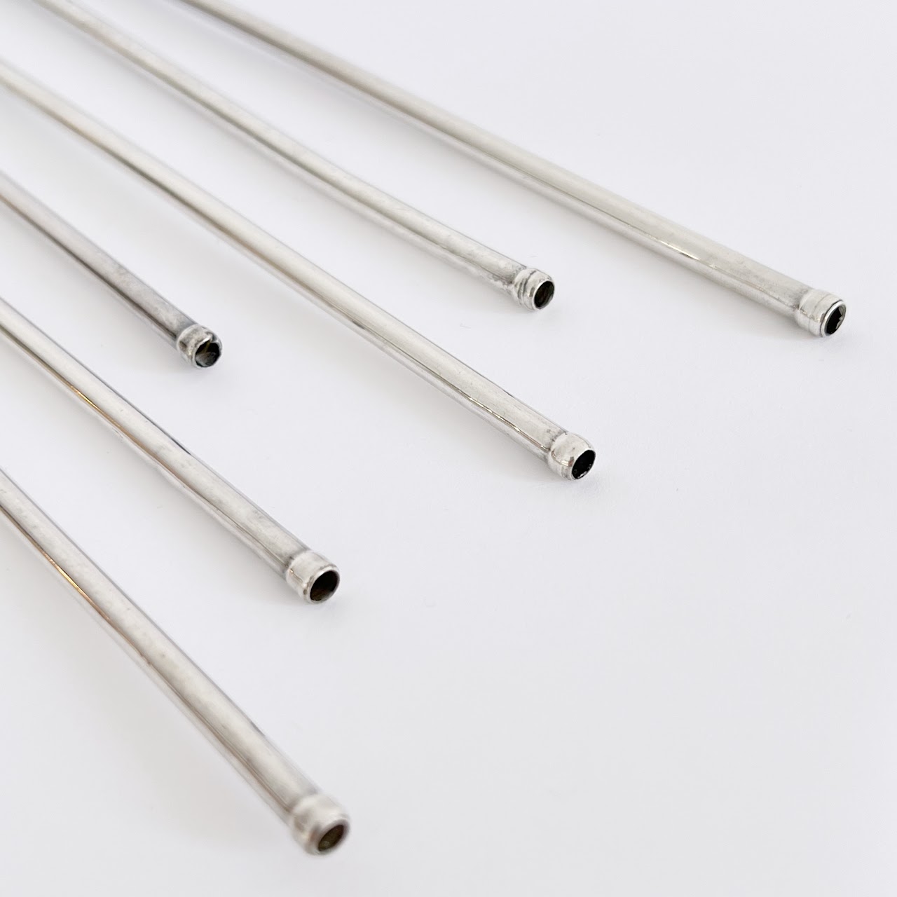 Sterling Silver Cocktail Stirrer Straw Set