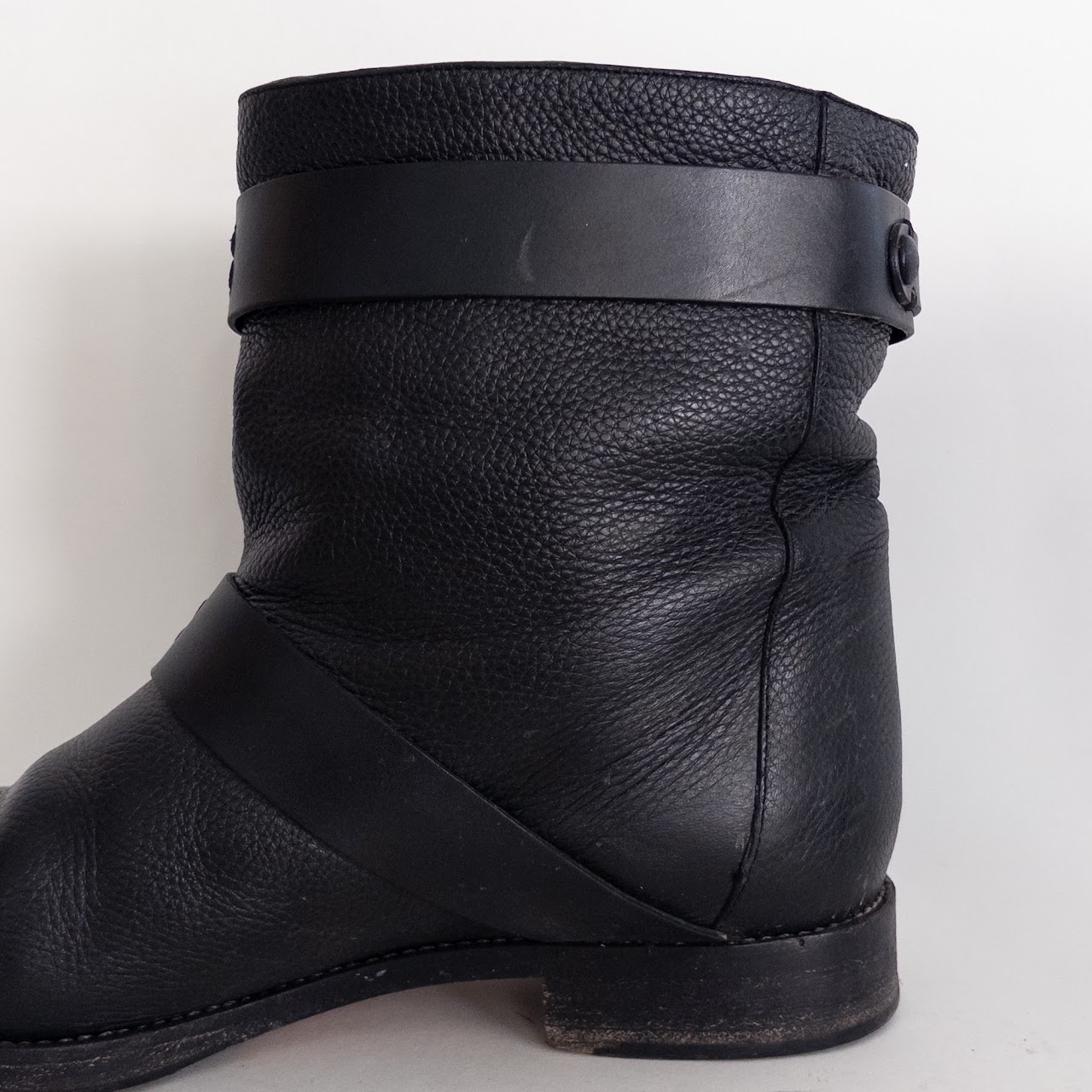 Chloé Double Buckle Moto Ankle Boots