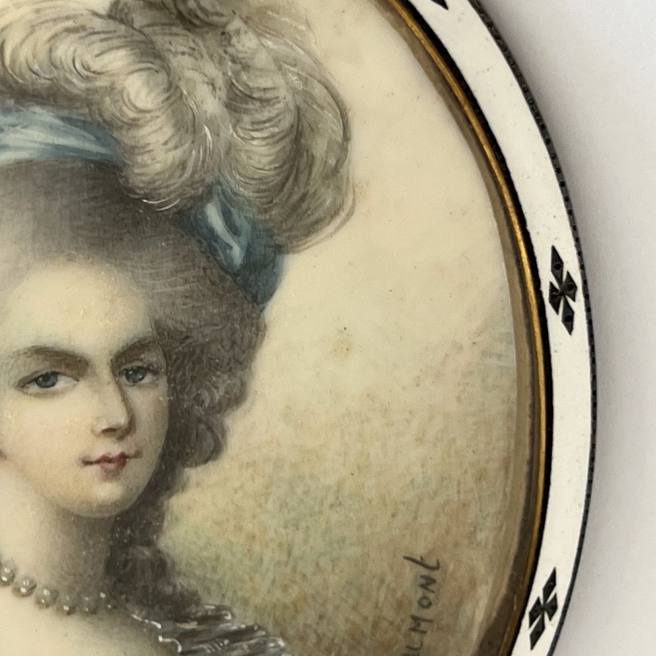 Portrait of a Lady After Dumont Miniature Portrait Painting