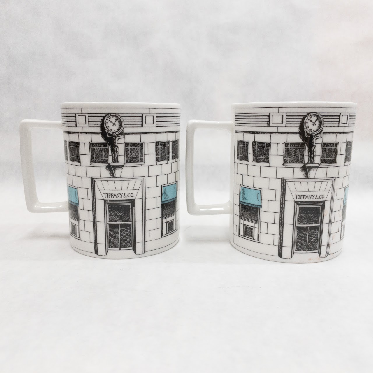 Tiffany & Co. Storefront Motif Mug Pair