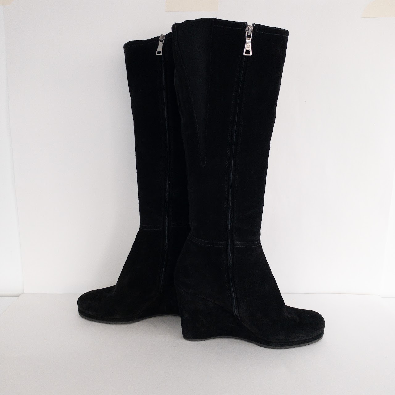 Prada Suede Knee-High Boots